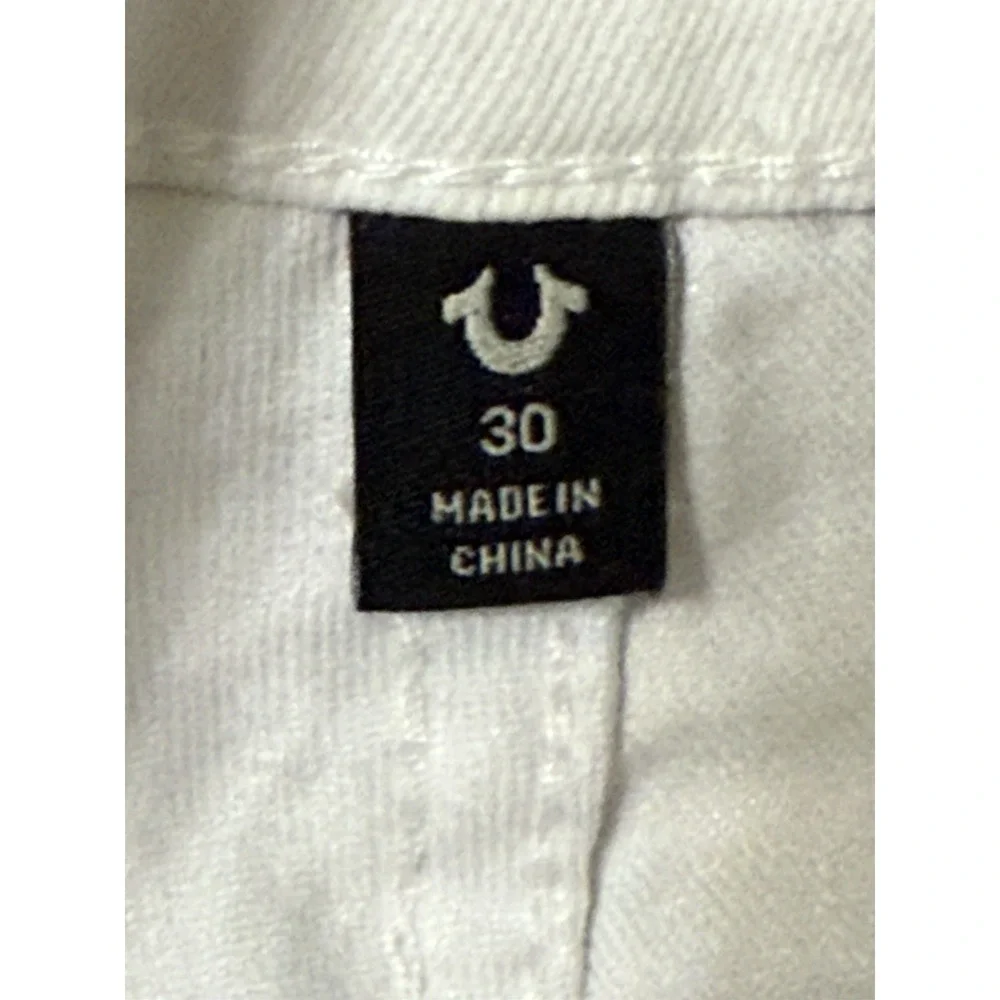 NWT $128‎  True Religion RICKY SN Relaxed Size 30 White Straight Shorts Raw Hem